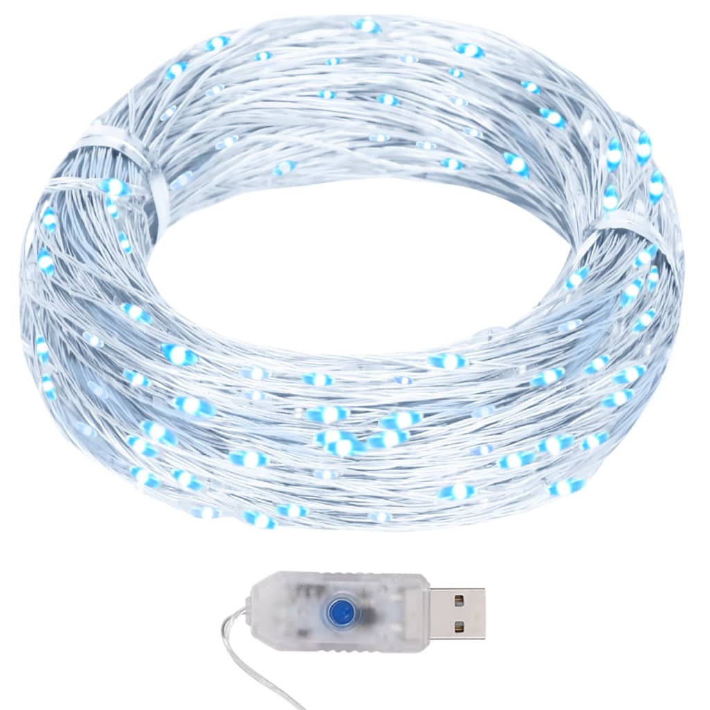 vidaXL LED Micro Fairy String Lights 40m 400 LED Cold White 8 Function - 40 m