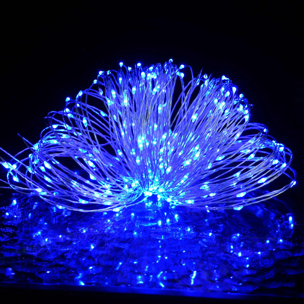 vidaXL LED Micro Fairy String Lights 40m 400 LED Blue 8 Function - 40 m