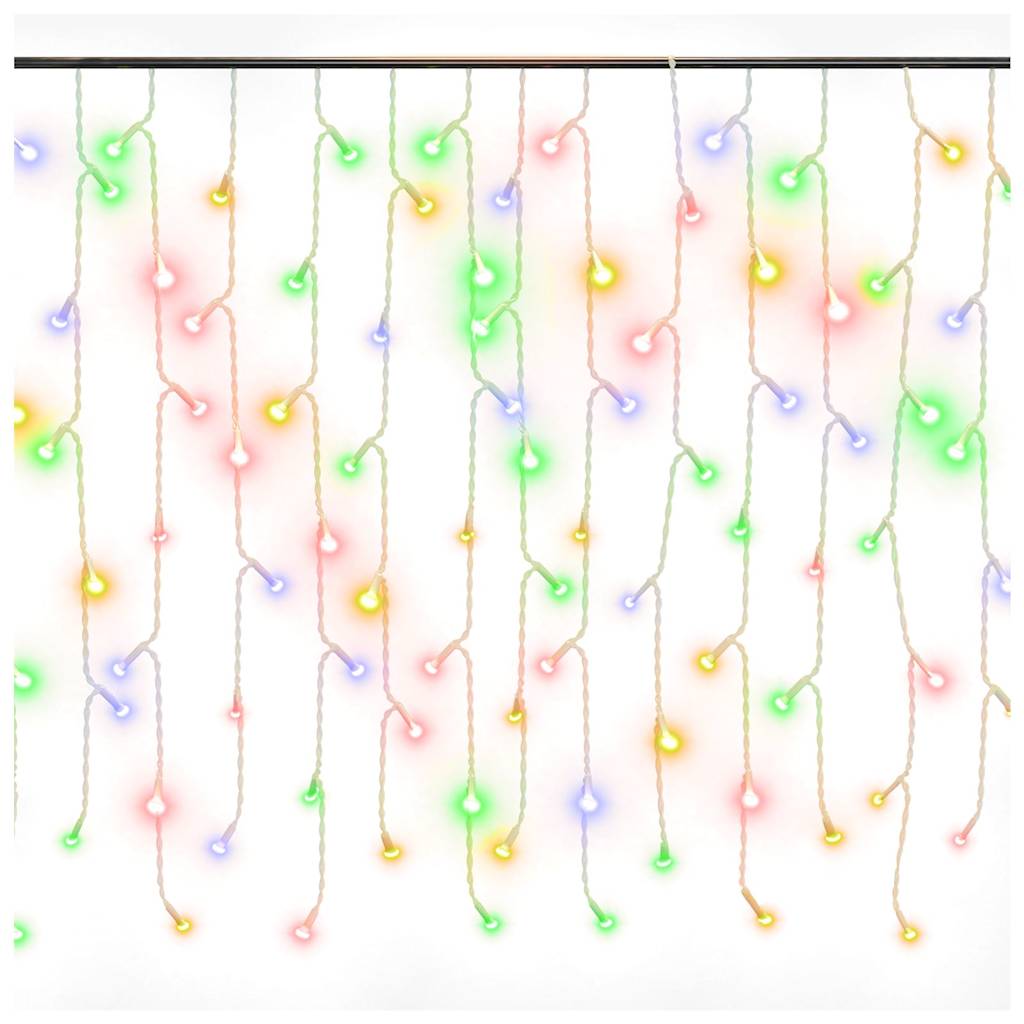 vidaXL LED Curtain Icicle Lights 10m 400 LED Colourful 8 Function