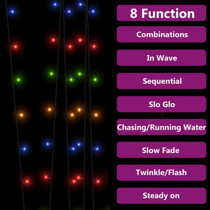 vidaXL Solar Fairy Lights 5 pcs 5x200 LED Colourful Indoor Outdoor - multicolour