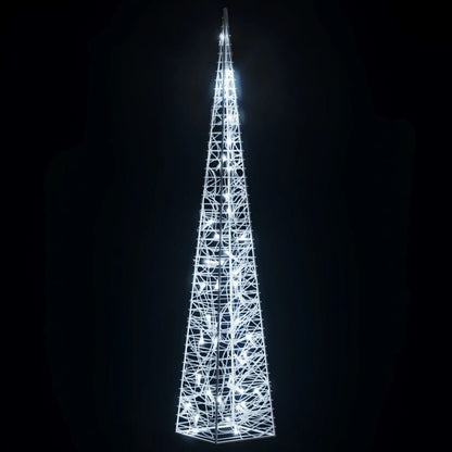 vidaXL Acrylic Decorative LED Light Cone Cold White 90 cm