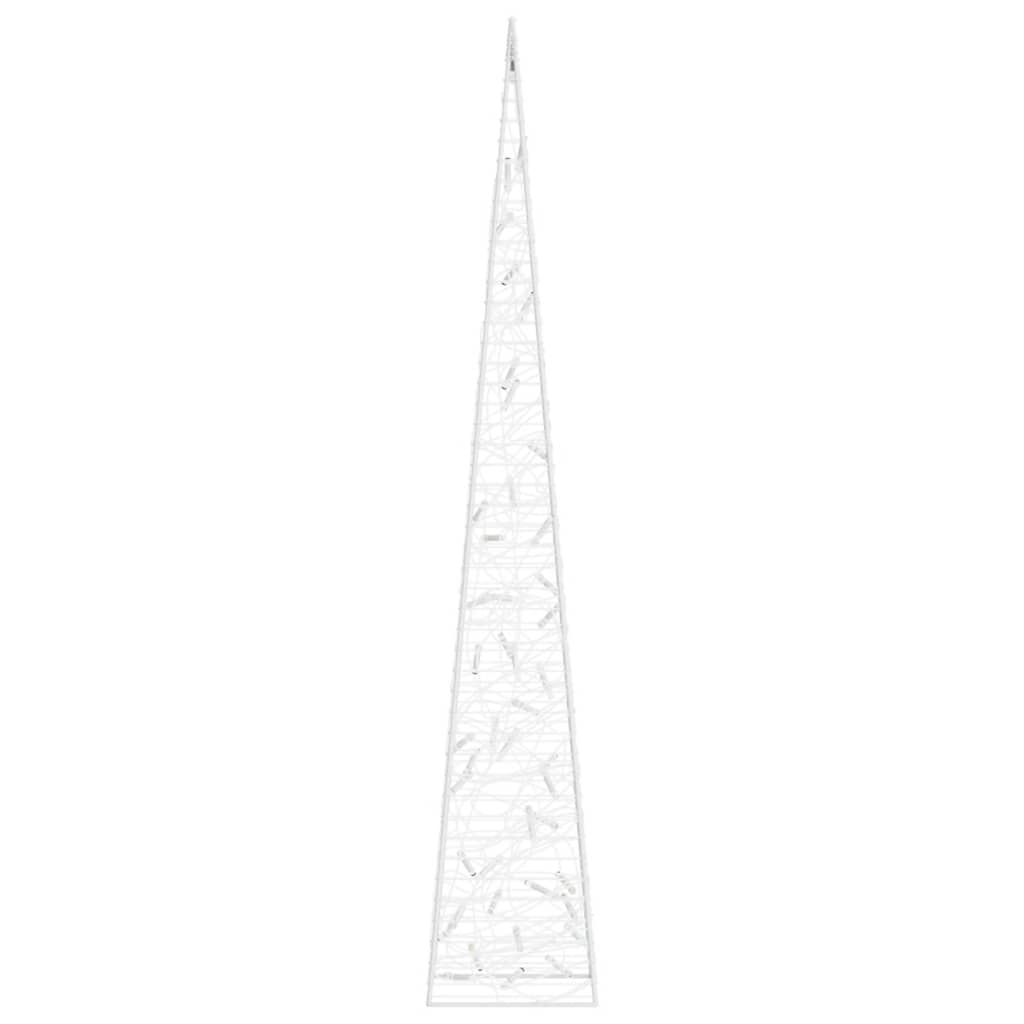 vidaXL Acrylic Decorative LED Light Cone Cold White 90 cm