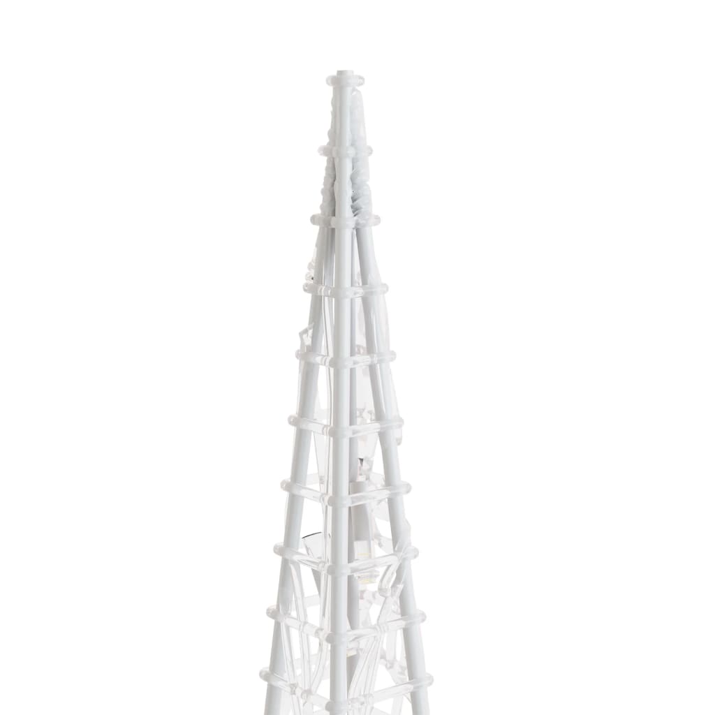 vidaXL Acrylic Decorative LED Light Cone Cold White 90 cm