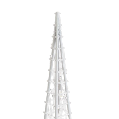 vidaXL Acrylic Decorative LED Light Cone Cold White 90 cm