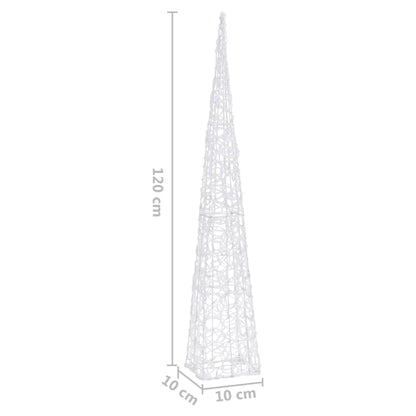 vidaXL Acrylic Decorative LED Light Cone Blue 120 cm