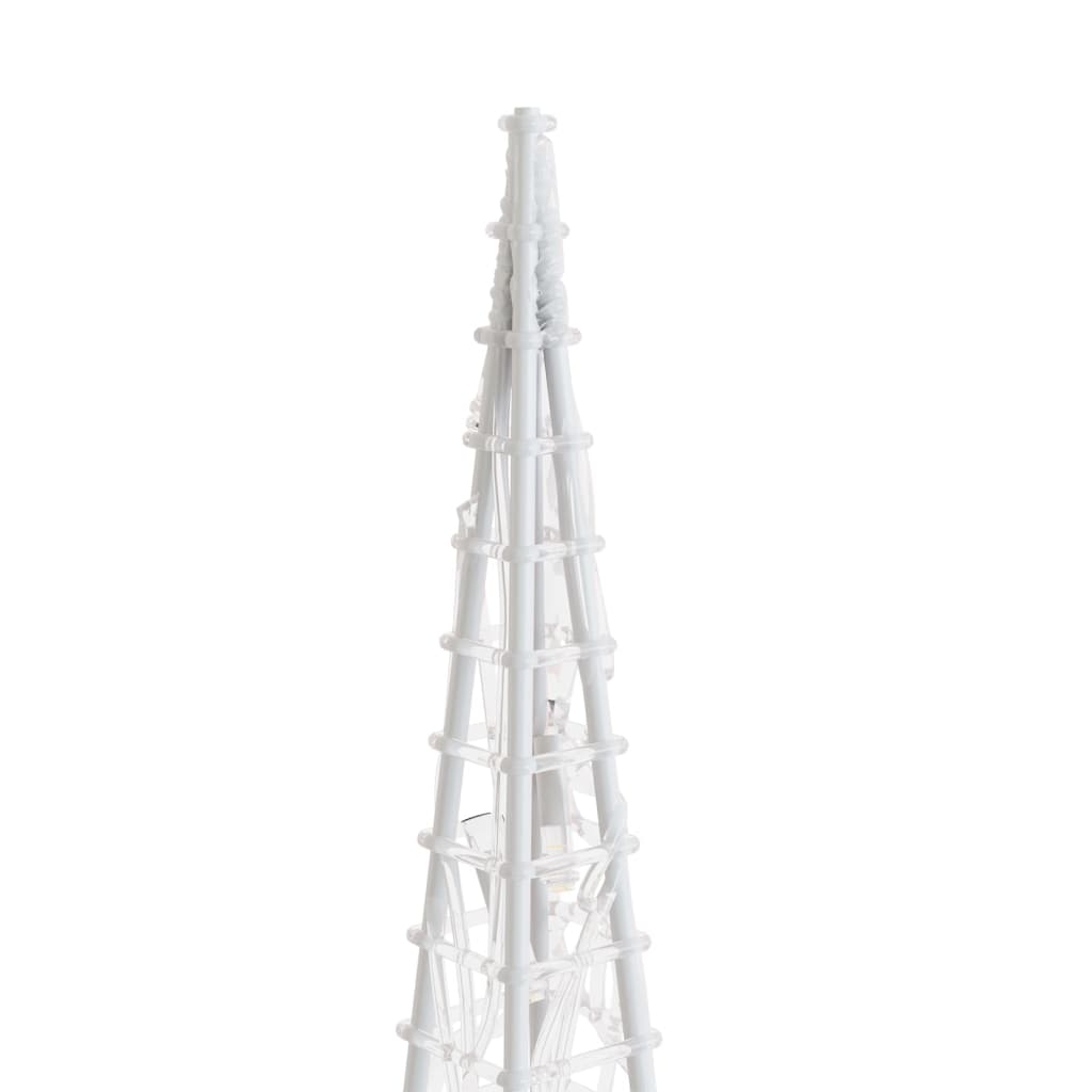 vidaXL Acrylic Decorative LED Light Cone Set Cold White 60/90/120cm - 60/90/120 cm