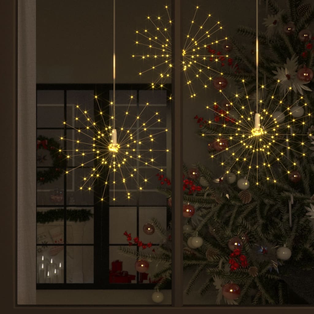 vidaXL Outdoor Christmas Firecrack Lights 10pcs Warm White 20cm 1400LEDs