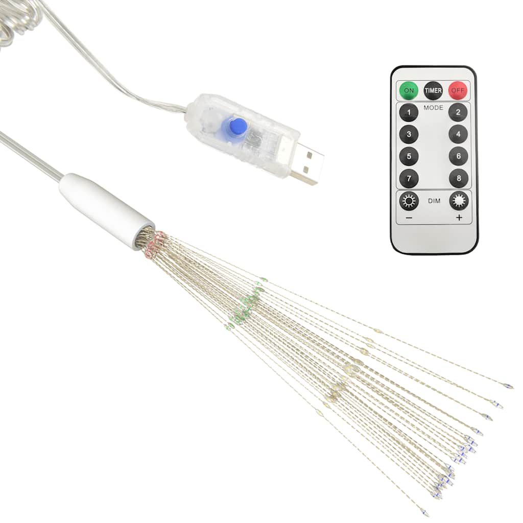 vidaXL Outdoor Christmas Firecrack Lights 2pcs Multicolour 20cm 280 LEDs