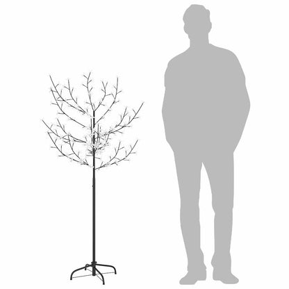 vidaXL Christmas Tree 120 LEDs Warm White Light Cherry Blossom 150 cm - 35 x 35 x 150 cm