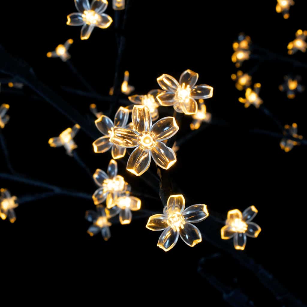 vidaXL Christmas Tree 120 LEDs Warm White Light Cherry Blossom 150 cm - 35 x 35 x 150 cm