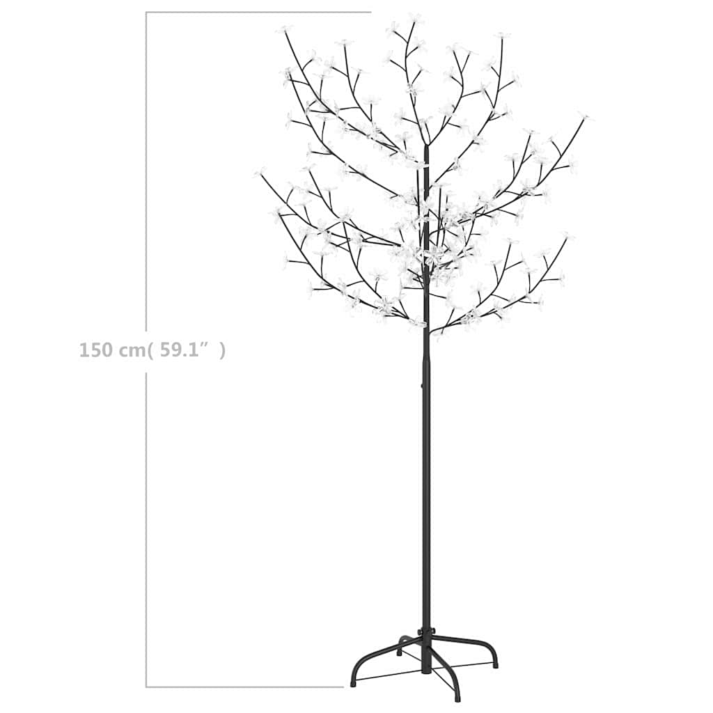 vidaXL Christmas Tree 120 LEDs Warm White Light Cherry Blossom 150 cm - 35 x 35 x 150 cm