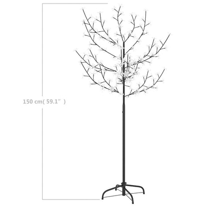 vidaXL Christmas Tree 120 LEDs Warm White Light Cherry Blossom 150 cm - 35 x 35 x 150 cm