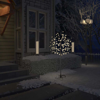 vidaXL Christmas Tree 120 LEDs Warm White Light Cherry Blossom 150 cm - 35 x 35 x 150 cm