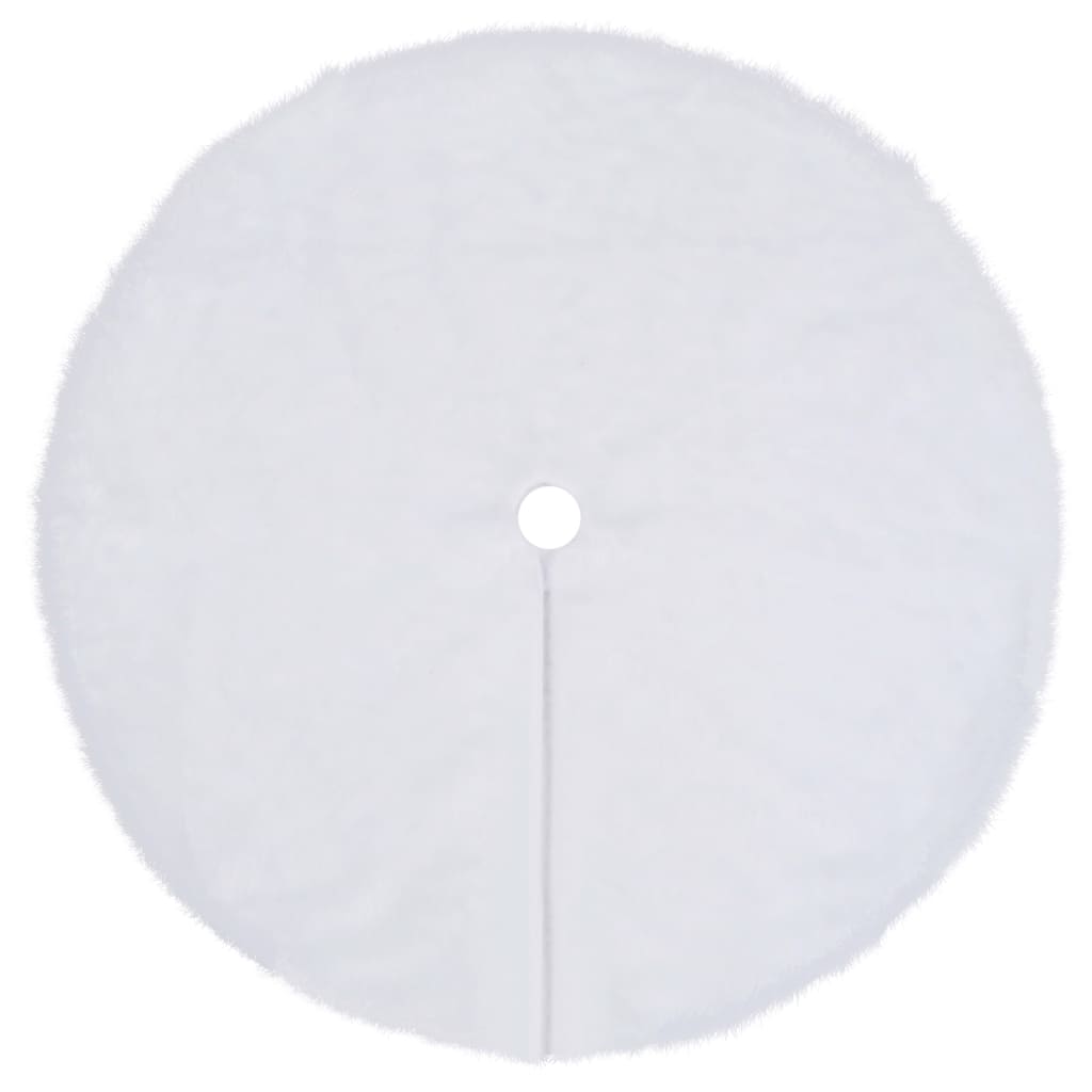 vidaXL Christmas Tree Skirt White 122 cm Faux Fur