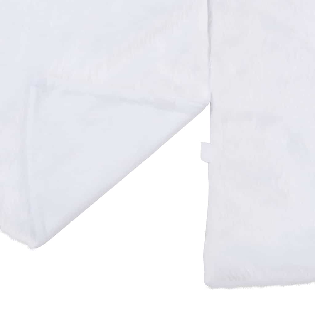 vidaXL Christmas Tree Skirt | White | Faux fur, Non-woven fabric | 150 cm