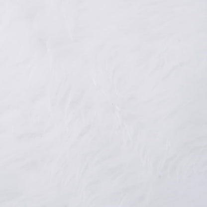 vidaXL Christmas Tree Skirt | White | Faux fur, Non-woven fabric | 150 cm