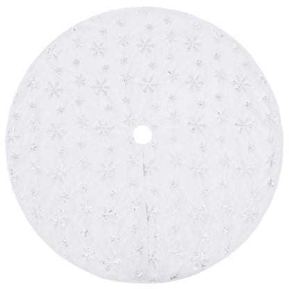 vidaXL Luxury Christmas Tree Skirt White 90 cm Faux Fur