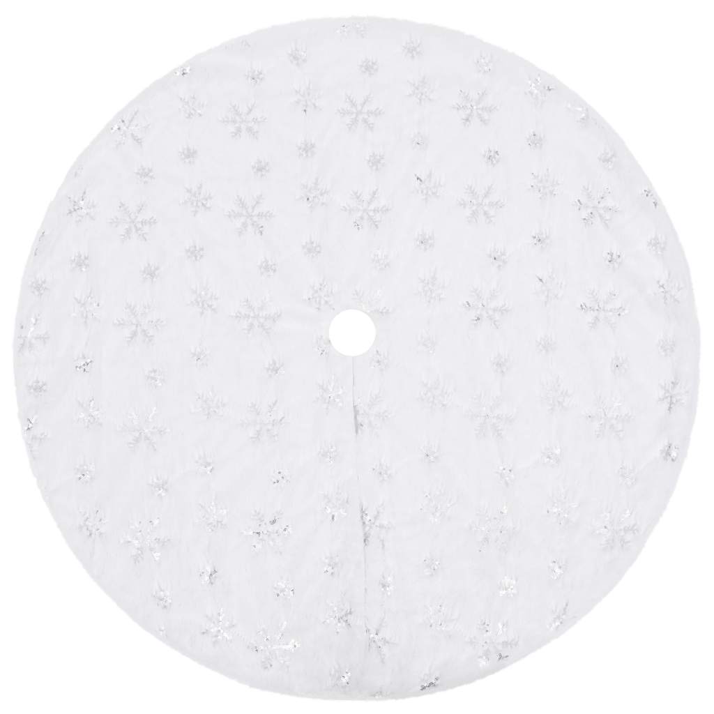 vidaXL Luxury Christmas Tree Skirt White 122 cm Faux Fur
