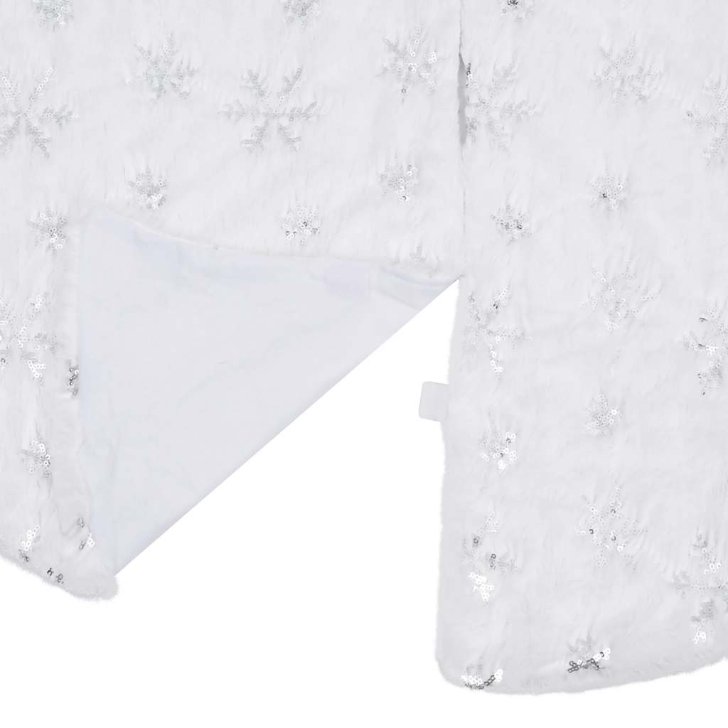 vidaXL Luxury Christmas Tree Skirt White 122 cm Faux Fur