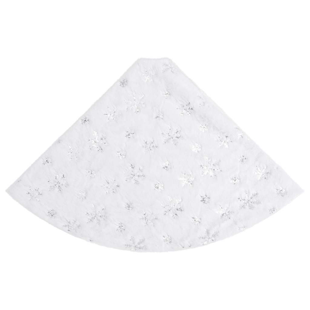 vidaXL Luxury Christmas Tree Skirt White 122 cm Faux Fur