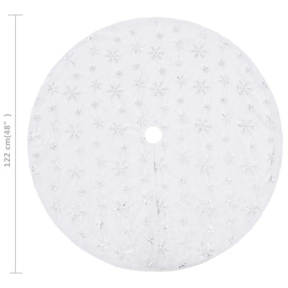 vidaXL Luxury Christmas Tree Skirt White 122 cm Faux Fur