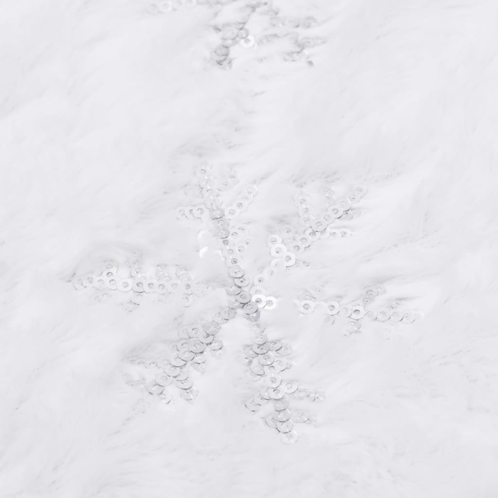 vidaXL Luxury Christmas Tree Skirt White 150 cm Faux Fur