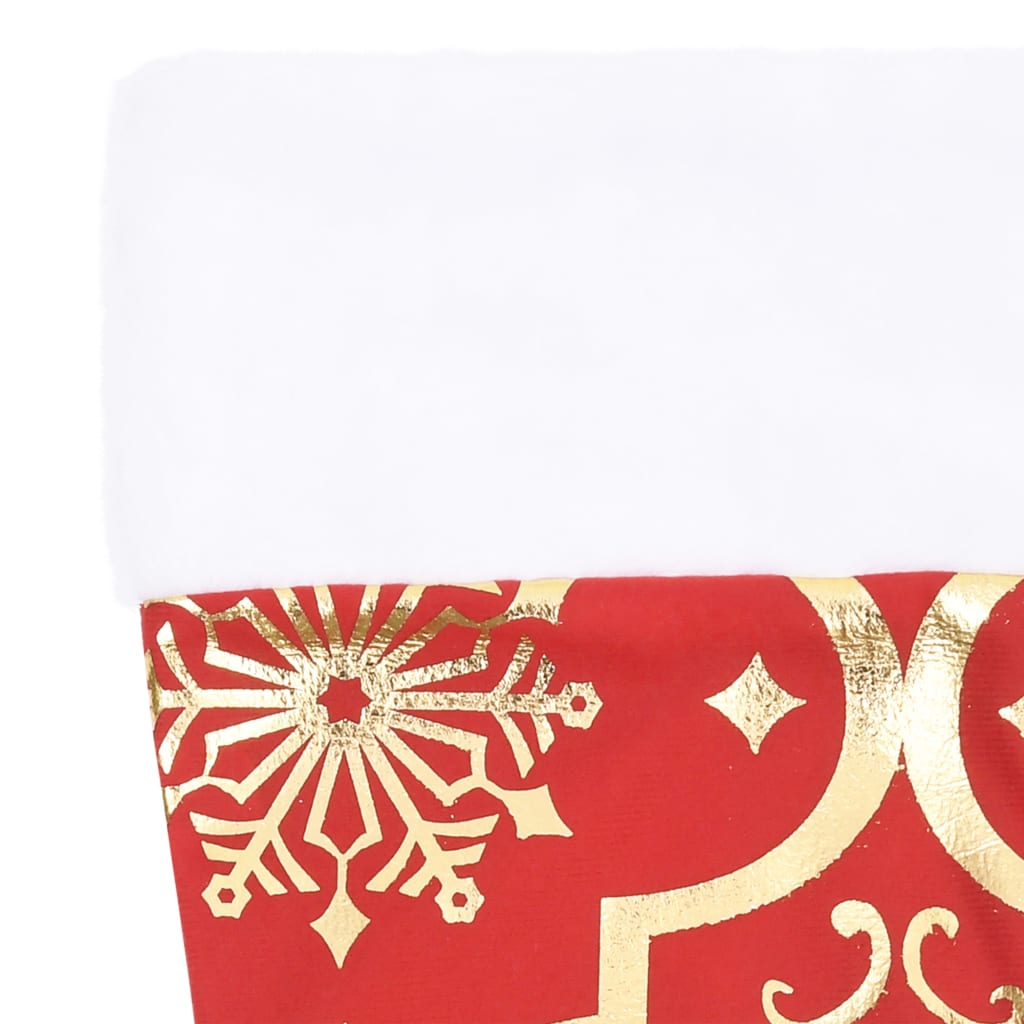 vidaXL Luxury Christmas Tree Skirt with Sock Red 90 cm Fabric