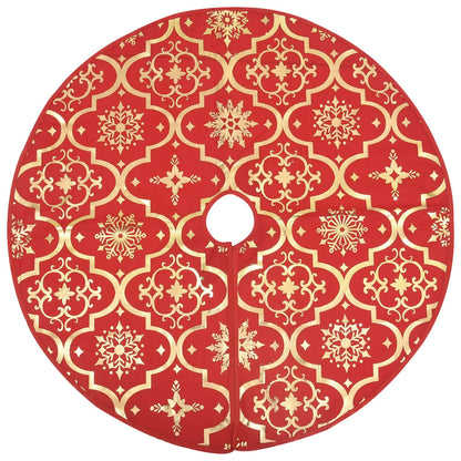 vidaXL Luxury Christmas Tree Skirt with Sock Red 122 cm Fabric