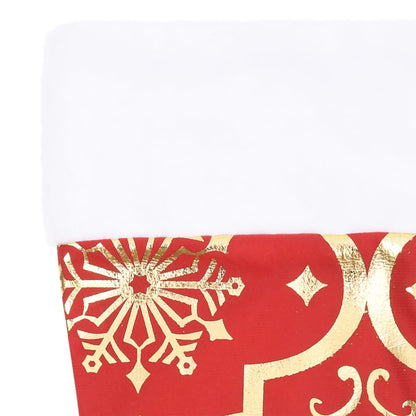 vidaXL Luxury Christmas Tree Skirt with Sock Red 122 cm Fabric