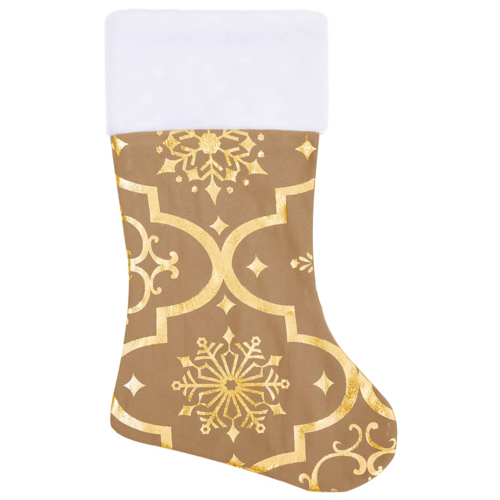 vidaXL Luxury Christmas Tree Skirt with Sock Yellow 122 cm Fabric