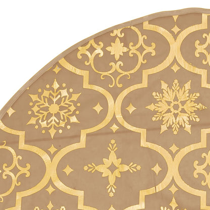 vidaXL Luxury Christmas Tree Skirt with Sock Yellow 150 cm Fabric