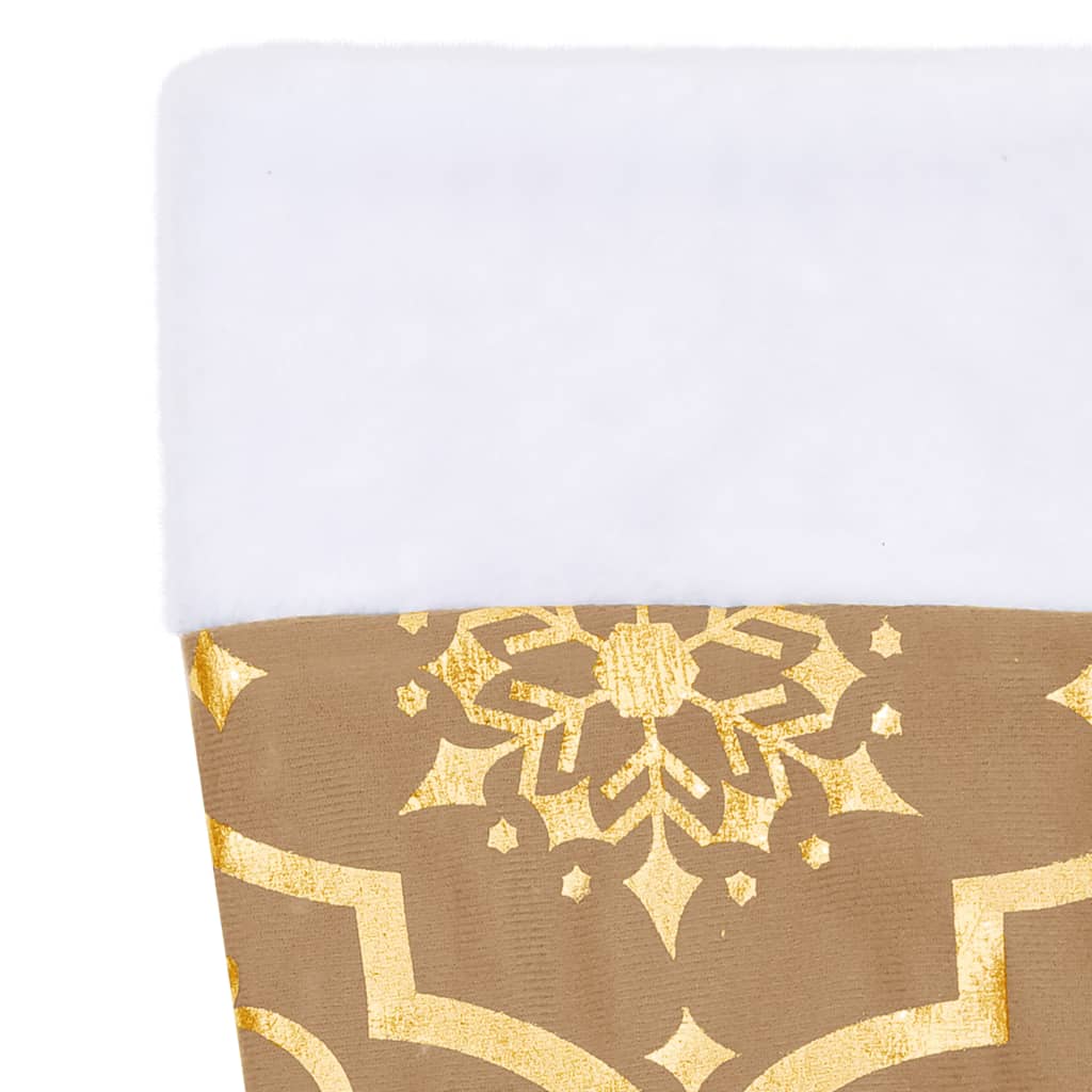vidaXL Luxury Christmas Tree Skirt with Sock Yellow 150 cm Fabric