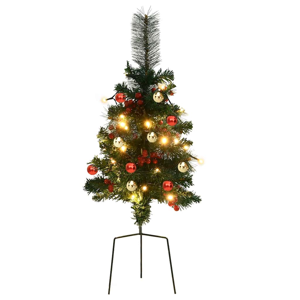vidaXL Artificial Pathway Pre-lit Christmas Tree 2 pcs 76 cm PVC - Green