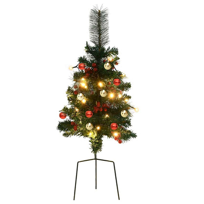 vidaXL Artificial Pathway Pre-lit Christmas Tree 2 pcs 76 cm PVC - Green