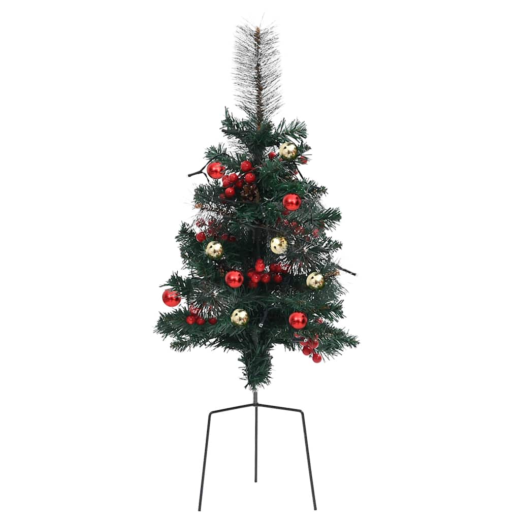 vidaXL Artificial Pathway Pre-lit Christmas Tree 2 pcs 76 cm PVC - Green