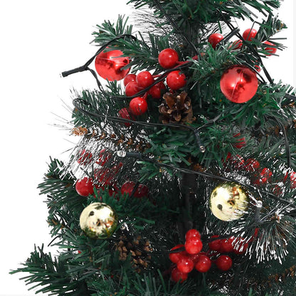 vidaXL Artificial Pathway Pre-lit Christmas Tree 2 pcs 76 cm PVC - Green