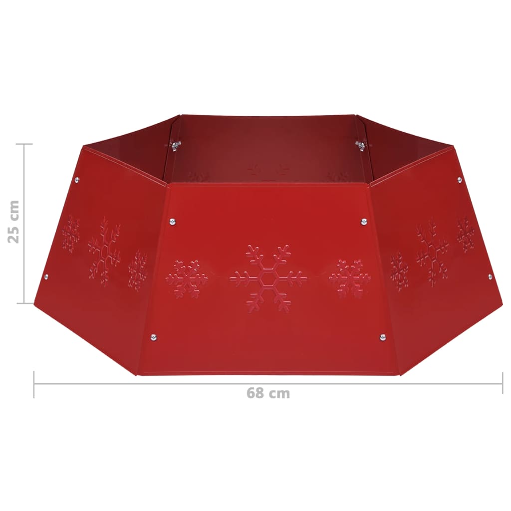 vidaXL Christmas Tree Skirt Red Ø68x25 cm