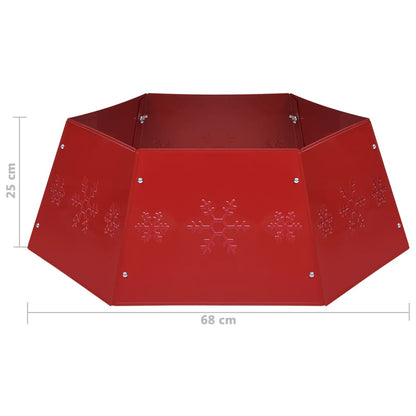 vidaXL Christmas Tree Skirt Red Ø68x25 cm