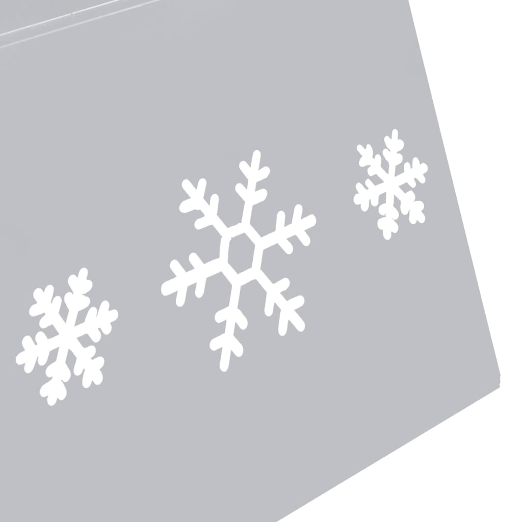 vidaXL Christmas Tree Skirt Silver and White Ø68x25 cm