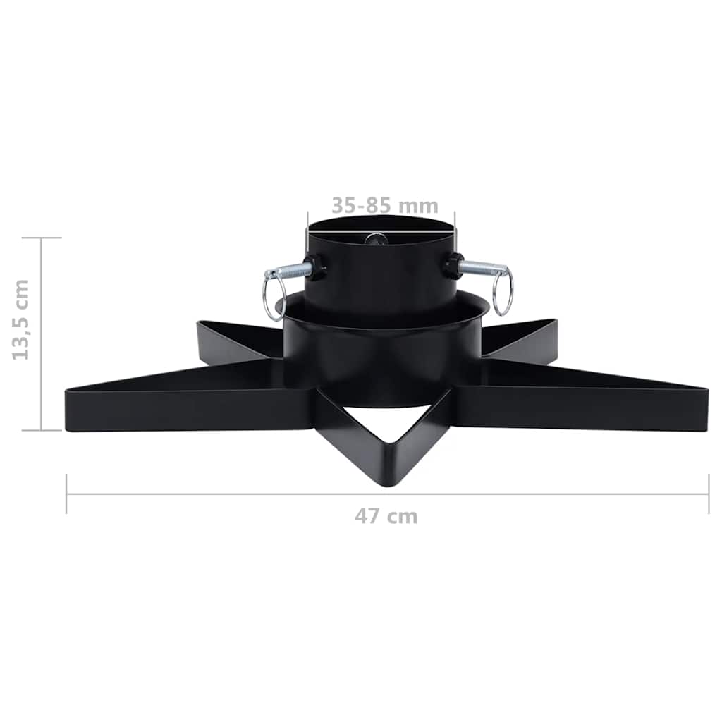 vidaXL Christmas Tree Stand Black 47x47x13.5 cm