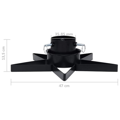 vidaXL Christmas Tree Stand Black 47x47x13.5 cm