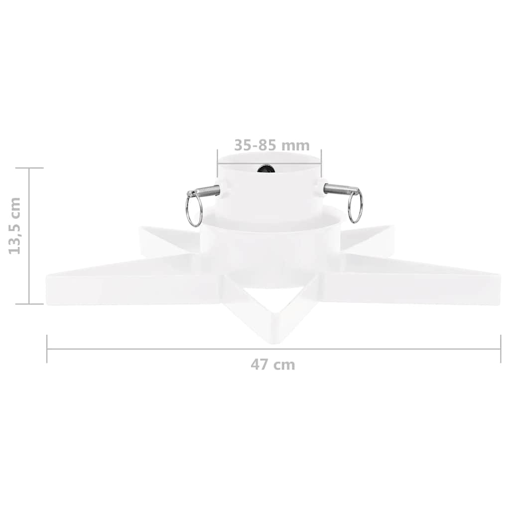 vidaXL Christmas Tree Stand White 47x47x13.5 cm
