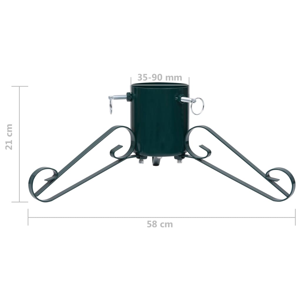 vidaXL Christmas Tree Stand | Green | Metal | Medium | Christmas Tree Stand