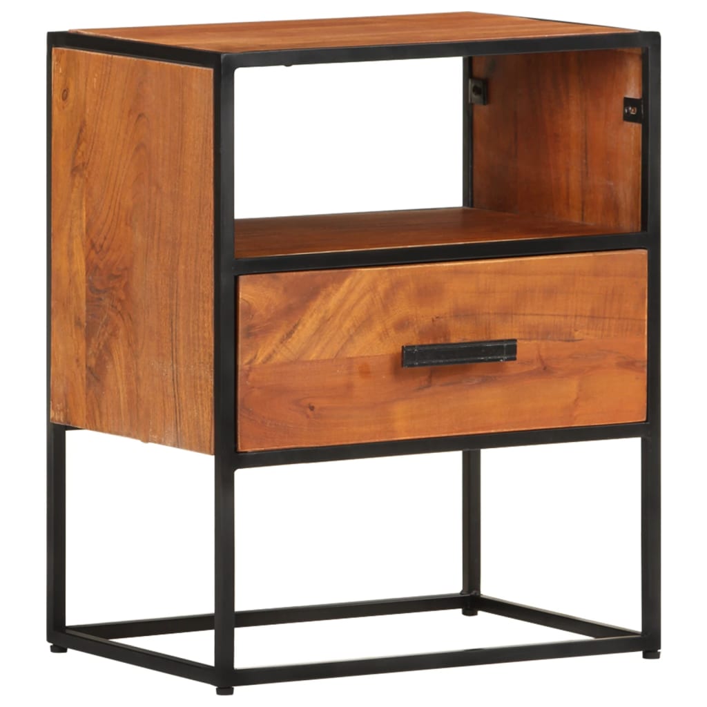 vidaXL Bed Cabinet 40x30x50 cm Solid Acacia Wood - Brown