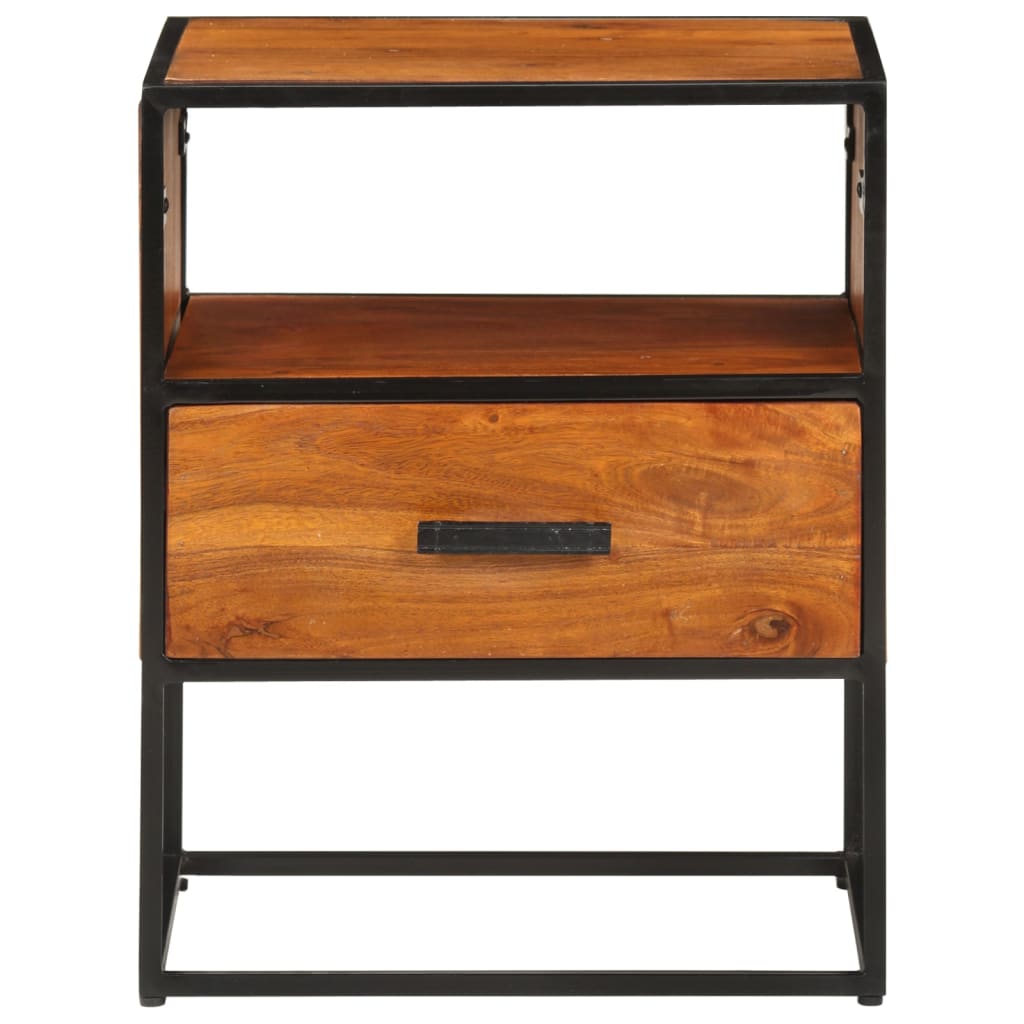 vidaXL Bed Cabinet 40x30x50 cm Solid Acacia Wood - Brown