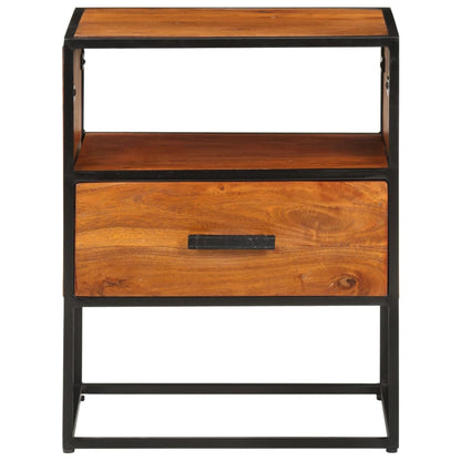 vidaXL Bed Cabinet 40x30x50 cm Solid Acacia Wood - Brown