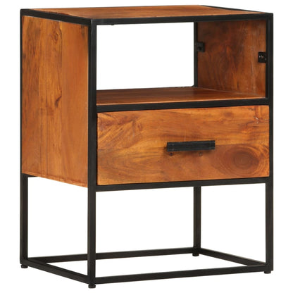 vidaXL Bed Cabinet 40x30x50 cm Solid Acacia Wood - Brown