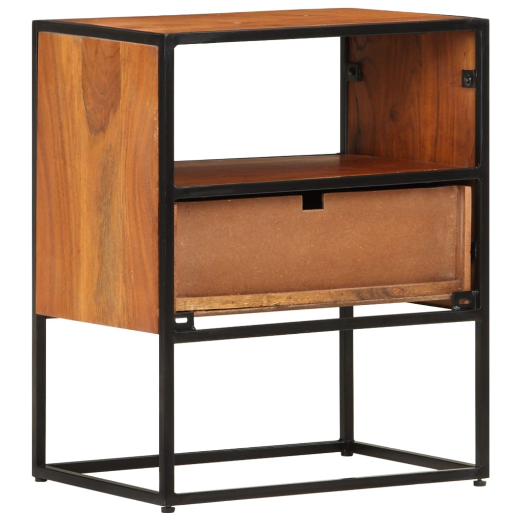 vidaXL Bed Cabinet 40x30x50 cm Solid Acacia Wood - Brown