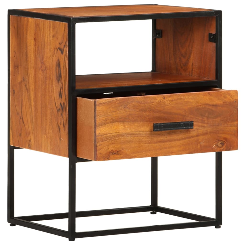 vidaXL Bed Cabinet 40x30x50 cm Solid Acacia Wood - Brown