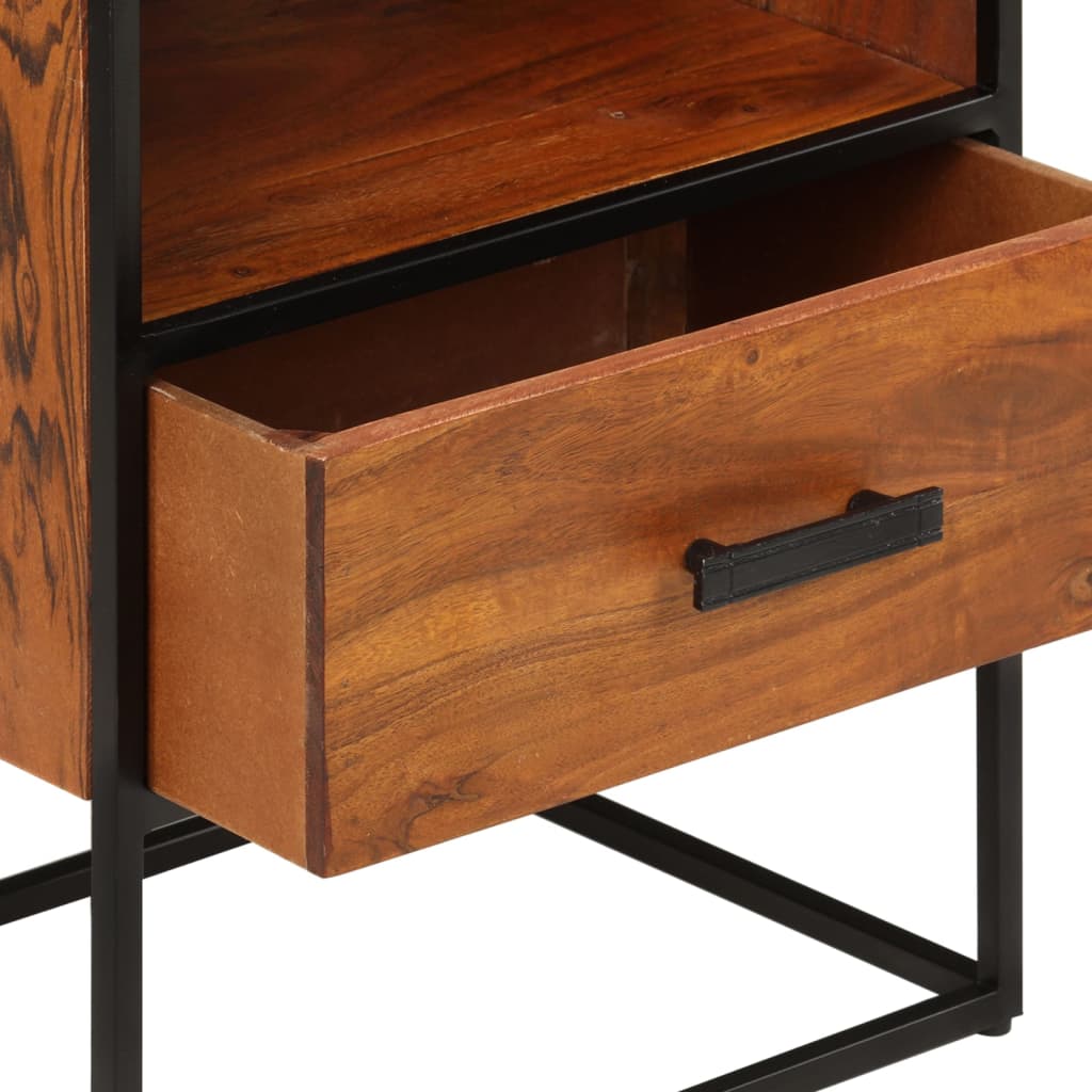 vidaXL Bed Cabinet 40x30x50 cm Solid Acacia Wood - Brown